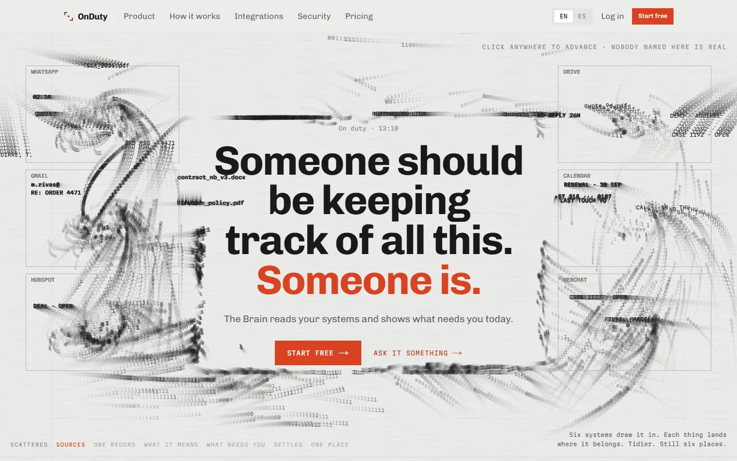 On Duty homepage