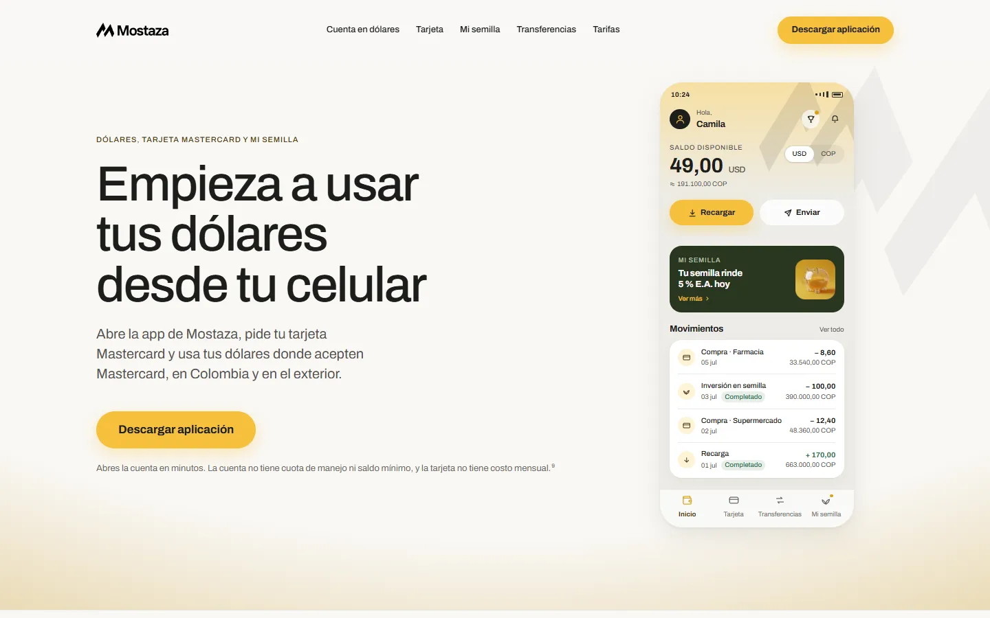 Mostaza homepage